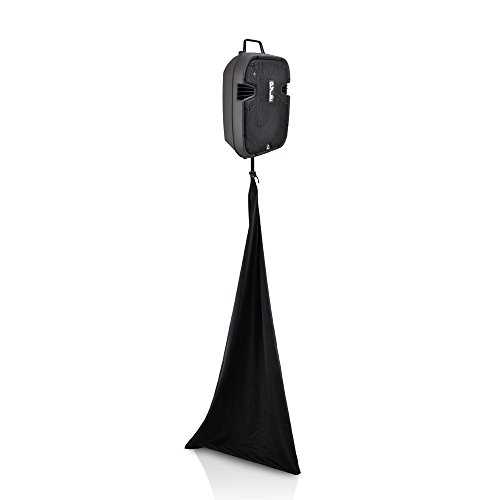 Soporte tripode sin cables visibles gracias a Pyle pscrim3b falda de tul