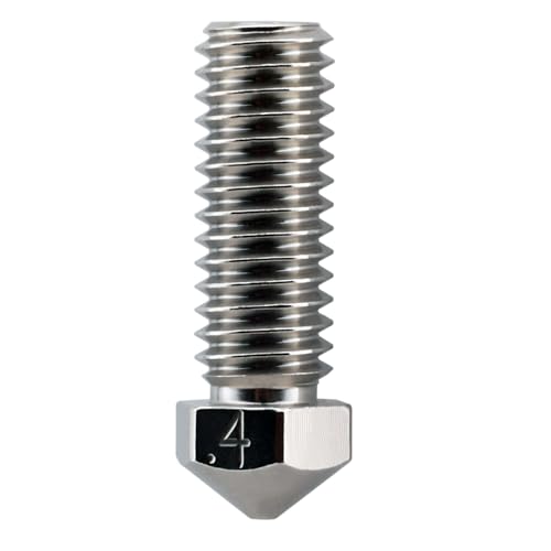 Microswiss Brass Plated High Flow Volcano Nozzles - Compatible with Artillery Sidewinder/Volcano hotends/Anycubic/FLSUN - 1.75mm (.4mm)