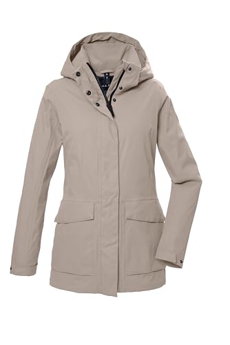 G.I.G.A. DX Mujer Chaqueta funcional/chaqueta outdoor impermeable con capucha con cremallera GS 54 WMN JCKT, hellsand, 48, 42871-000