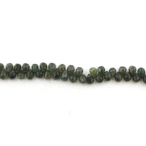 Apatite verte facettée en forme de goutte, gemme naturelle haut de gamme pour joaillerie fine