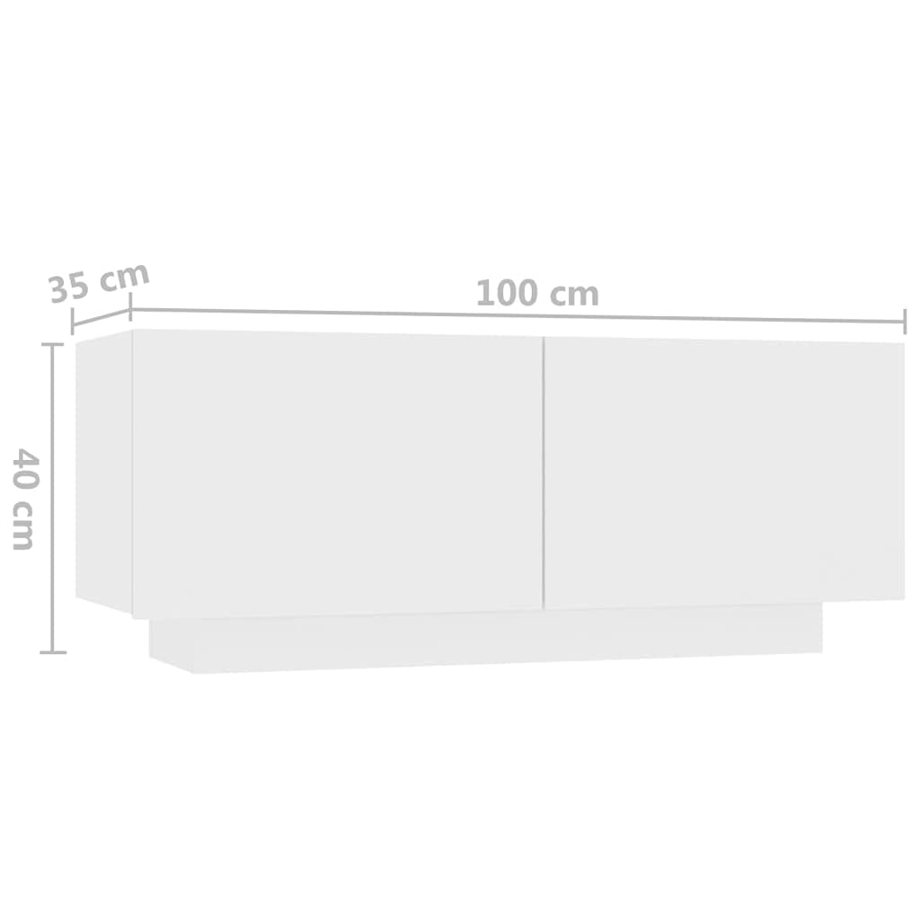 vidaXL Mueble para TV con Luces LED Soporte Mobiliario Aparador Estante Salón Sala de Estar Dormitorio Decoración Blanco 300x35x40 cm