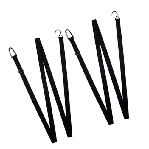 Correas elásticas para funda de coche con mosquetones ajustables negros de 4,4m, pack de 2