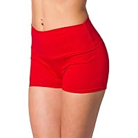 Alkato Pantalones Shorts Cortos de Cintura Alta para Mujer,