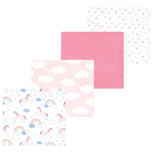 Image of Luvable Friends Little Treasure Flannel Receiving Blankets 4pk