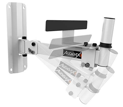 Soporte de pared Audibax Neo 20 para altavoz blanco con anclaje de vaso de 35mm 3