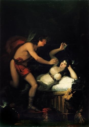 Póster en lienzo de Goya: la pintura de Amore e Psiche de 60x90cm que resolverá sus paredes vacías.