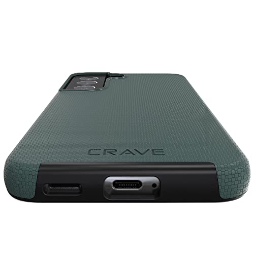 Crave Dual Guard for Samsung Galaxy S22 Case, Shockproof Protection Dual Layer Case for Samsung Galaxy S22 5G - Forest Green