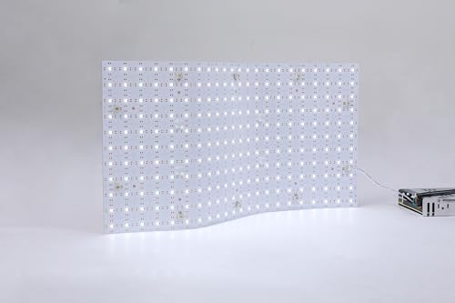Minxue 4PCS Soft LED Backlight Sheet 28W 6000K White Color Backlit Flexible cuttable 19.3X9.6 inch for Translucent countertop Indoor