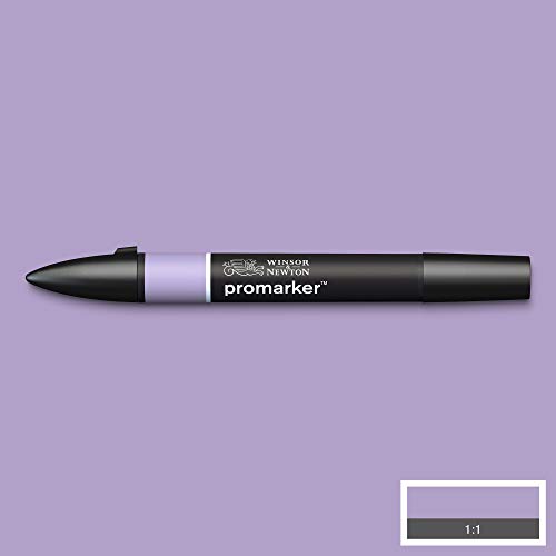 Image of Winsor & Newton Promarker, Alcohol Based Markers, Lilac (V327), Double Tipped Drawing Marker for Artists, Graphic Designers, Illustrators - Chisel & Fine Twin Tip, Streak Free Coverage