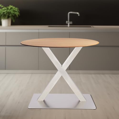 Pieds de table en métal blanc double robustesse de 700 mm - 7