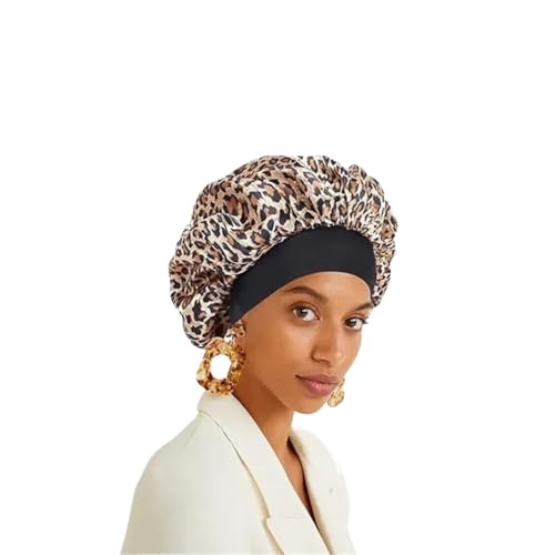 Bonnet en satin pour cheveux bouclés et soins de nuit