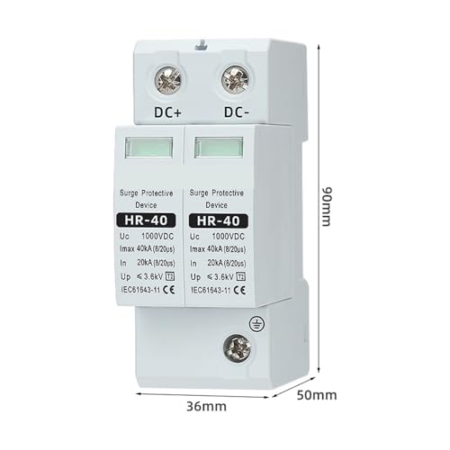 Dispositivo de protección contra sobretensiones 2P DC SPD fotovoltaica 500V 1000V 2