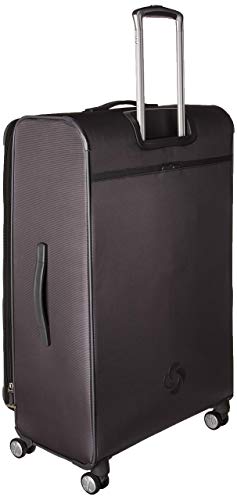 Image of Samsonite Solyte DLX Softside Expandable Luggage with Spinner Wheels, Mineral Grey, Checked-Large 29-Inch