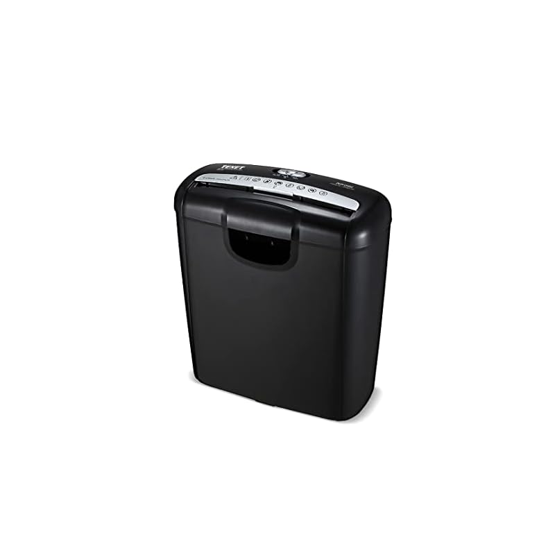 Texet PS-SC1EX Portable Strip Cut Shredder for Both Paper & Credit & Debit Cards | Cuts 6 Sheets at a time | | 10L Waste Bin | Auto Start/Stop sensors & 3 Mode Controls | 1 Year Warranty