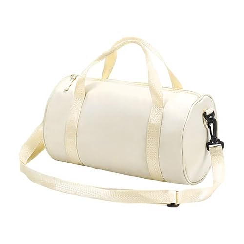 Mini bolsa de ginástica para mulheres, pequena bolsa de ginástica, bolsa esportiva para ioga, natação, dança, Branco, Small, Bolsa esportiva para academia