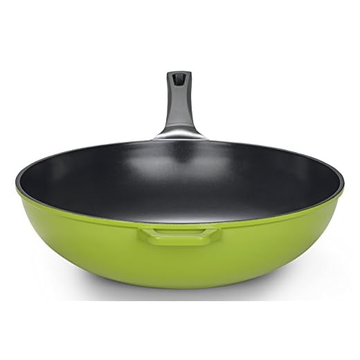 14" Green Earth Wok by Ozeri, with Smooth Ceramic Non-Stick Coating (100% PTFE and PFOA Free)