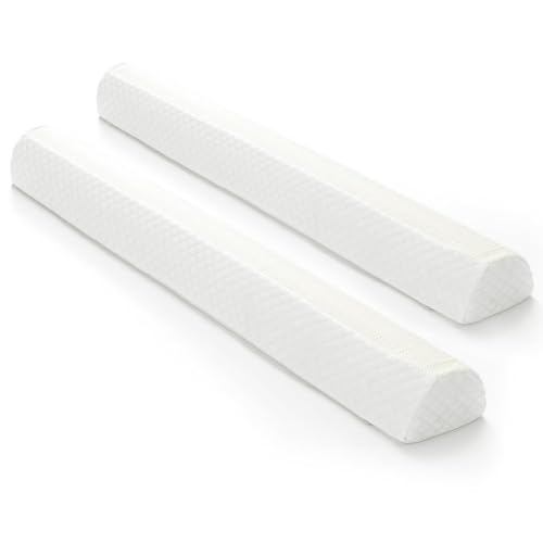 Shinnwa Bed Bumpers for Toddlers & Kids (2-Pack), Memory Foam Bed Rail for Adults, Bed Edge Safety Guard for Queen, King, Full Bed, Non-Slip Bottom, Machine Washable Cover