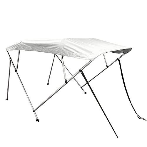 SavvyCraft 4 Bow Bimini Top Boat Cover White 4 Bow 96