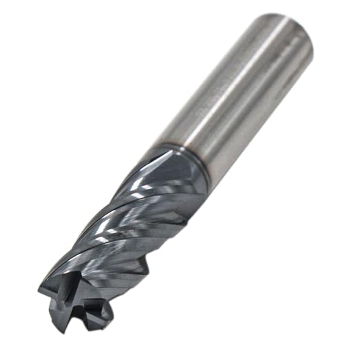 Image of High Performance Solid Carbide End Mill - AlTiN Coated, HRC55, Variable Helix- .020 inch Corner Radius, 4 Flute, 3 /8 inch Cutting Diameter, 3 /8 inch Shank Diameter, 1 inch Length of Cut, 2-1 /2 inch Overall Length