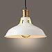 Lampa wisząca retro E27 lampa wisząca przemysłowa rondel biały żyrandol kreatywny design metal do restauracji salonu stołu baru hotelu Ø 31 cm [klasa energetyczna A++]