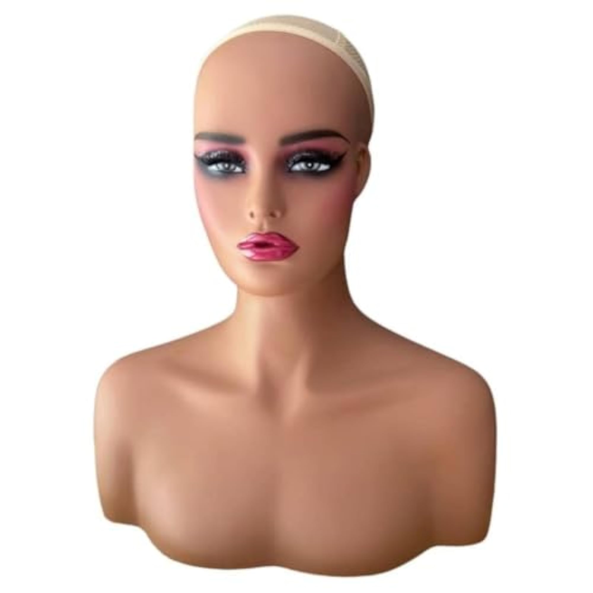 Smooth PVC Head and Shoulder Bust Display