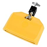 TUOREN 5“ Jam Block Musical Percussion Instrument Plastic Latin Drum Instrument (Yellow)