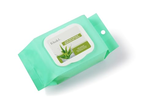 Feladel 120pc Aloe Vera Makeup Remover Wipe | Gentle & Hydrating Face Wipes With Aloe Extract | Soft, Non-Irritating Cleansing Wipes for All Makeup Types & Daily Use