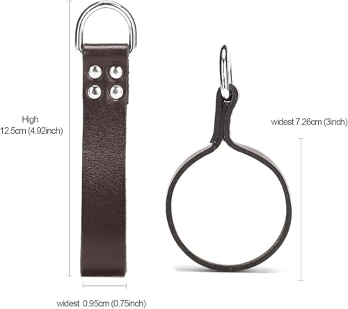 Image of LAUTUS Heavy Duty Leather Tool Belt Strap Connectors Accessories (Suspender Loop Hook Attachment 4-Pack)