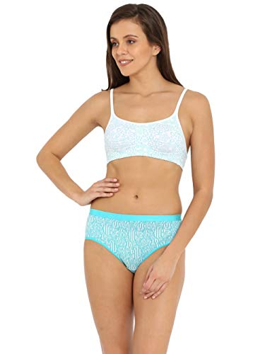 Image of Jockey Women's Cotton Soft Cup Bra (SS12-0103-FE018 34B White & Jet Teal)