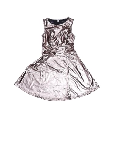 Image of Allegra K Women's Metallic Sleeveless Party Disco Holographic Dress