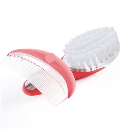 Image of Grooming Comb & Brush Set for Babies /Infants /Toddlers /Newborns- Red