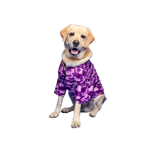 Image of Ezra Polyester Blend Dog Shirt - Military, Large | Lightweight & Breathable Outfit for Dogs | Stylish & Comfortable Pet Clothing and Outings
