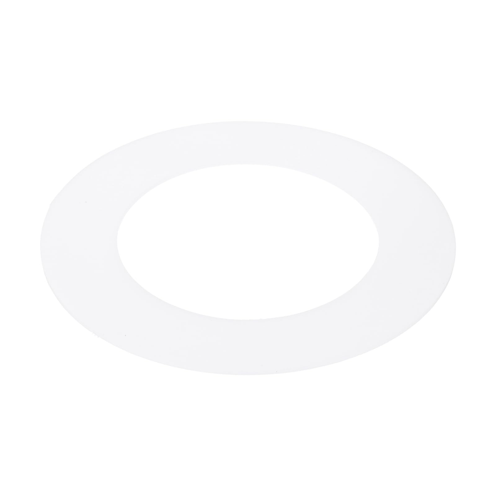 PATIKIL 2.8" ID 4.5" OD Plastic Trim Ring, Ceiling Light Goof Rings Matte Circular Light Cover Lighting Fixture for Ceiling Wall Recessed Can Downlights, Translucent Matte White
