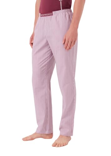 Emporio Armani mens Yarn Dyed Woven Pajama Pants
