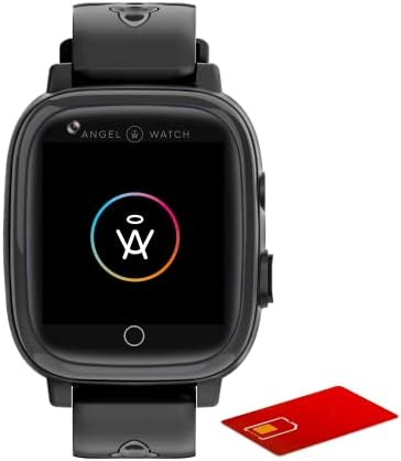 Angel Watch Kids Smartwatch with Free SIM Card. Waterproof Phone Watch for Kids, GPS Tracker, SOS, Remote Audio/Video, Safe Contacts List, Calls & Messaging- 5-12Y