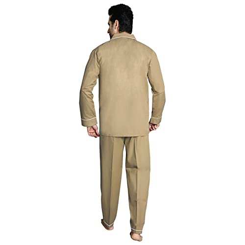 Image of Men's Cotton Solid Night Suit