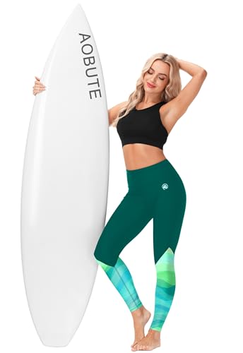 Image of AOBUTE Women Swim Pants UPF 50+ Rash Guard Pants High Waisted Swimming Leggings