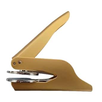 Boek Embosser, Embosser Stamp - Metalen Boekenboek Embosser,Hand Embossing Stempel voor Bibliotheekboek Enveloppen, Handdoeken, Zegel Pad voor Amateurs