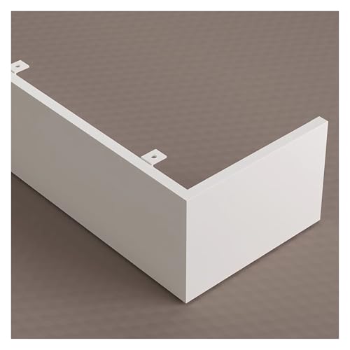 Cantonnière de plafond en métal blanc pour double tringle à rideaux de 5,6 m - 2