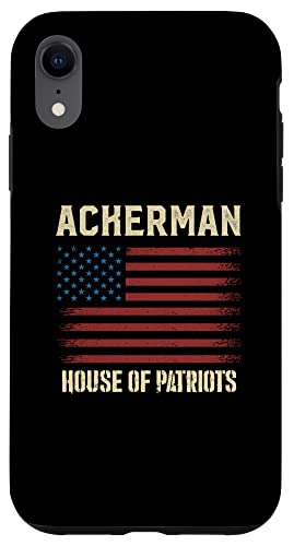 iPhone XR ACKERMAN Last Name Surname American Flag Family Case
