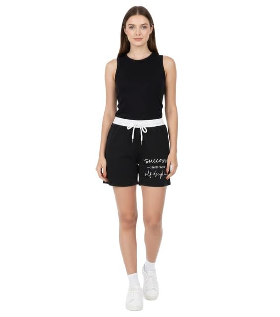 Image of Blacktail Girls Cotton Sports Shorts PO1 [Black XXL]