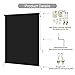 ZY Blinds Exterior Blackout Cordless Window Blinds, Waterproof Black Fabric Outdoor Roller Shades, Sunlight Protection Pull Shade Privacy Screen for Deck, Porch, Balcony, Backyard