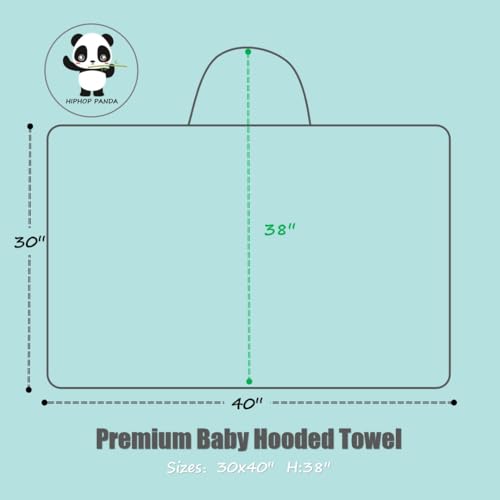 Image of HIPHOP PANDA Ultra Soft Hooded Baby Towel - 2-Layer Thick 500GSM Absorbent | Rayon Made from Bamboo, Hooded Bath Towel for Newborn, Infant, Toddler, Baby Registry - Yellow Duck, 30x40 In