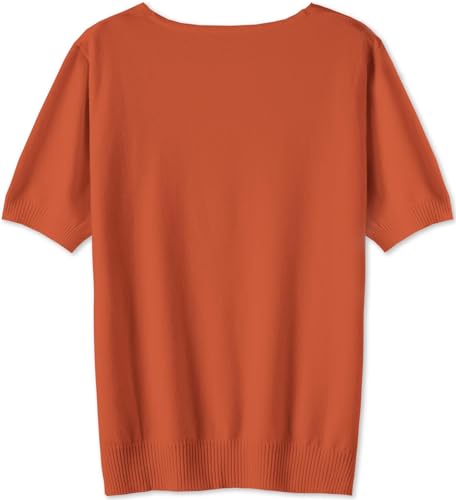 Image of DAIMIDY Women's Short Sleeve Sweater V Neck Summer Knit Tops | Business Casual Tops| Soft,Lightweight,Breathable and Comfortable| Perfect for Shopping,Date,Vacation,Daily Wear Etc.
