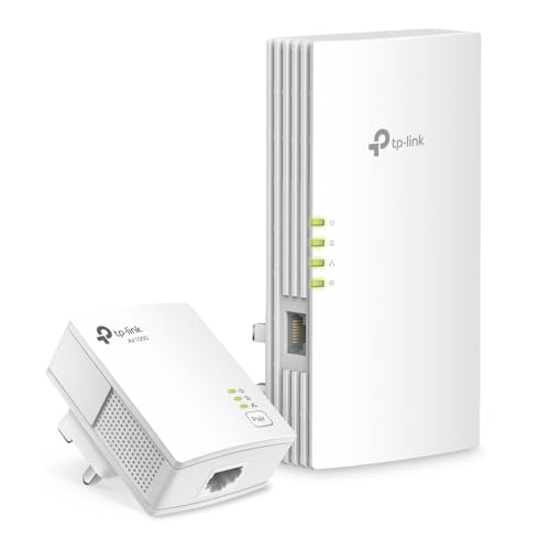 TL-WPA7817 KIT AV1000 Adattatore Powerline, AX1500Mbps WiFi 6 Internet Booster, 300 metri di distanza, EasyMesh, porta Gigabit Ethernet, crea in modo flessibile tutta la casa Mesh WiFi - Powerline