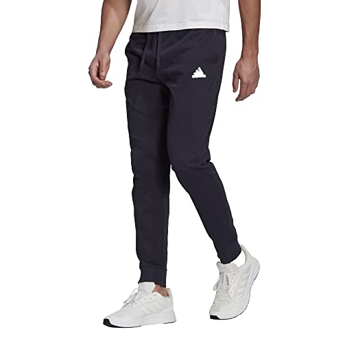 adidas Men's Standard Essentials Single Jersey Tapered Cuff Pants, Legend Ink, Large