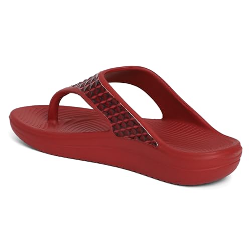 Image of GOLDSTAR SASHA-02 Red Comfortable EVA Waterproof Slippers Flip Flops Chappals Cushioned Sliders Daily Use Slipper Slip-On Slipper /Sliders For Women