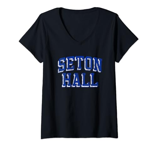 Seton Hall Pirates Retro Arch V-Neck T-Shirt