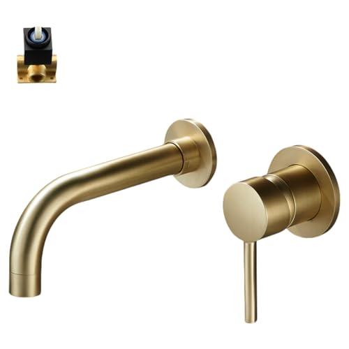 Mitigeur cuivre brossé contrôle eau chaude froide fluide pour lavabo moderne