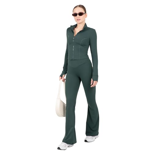 Image of YITTY Active Women's Ultraluxe Full Zip Jacket, Athleisure, 4-Way-Stretch, Thumbholes